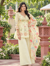 Pure Viscose,Short kurti with embroidery work,simmer weaving& duppta digital print