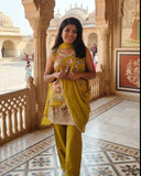 Indo Western barline silk