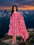 Embroided pink yok suit