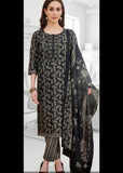 cotton straight kurta set - black