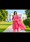 Pure Cotton Floral Print Kurti Set with Printed Bottom & Dupatta