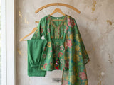Pure Viscose,Short kurti with embroidery work,simmer weaving& duppta digital print