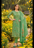 cotton straight kurta set - green