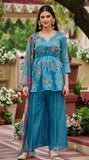 Pure Viscose,Short kurti with embroidery work,simmer weaving& duppta digital print